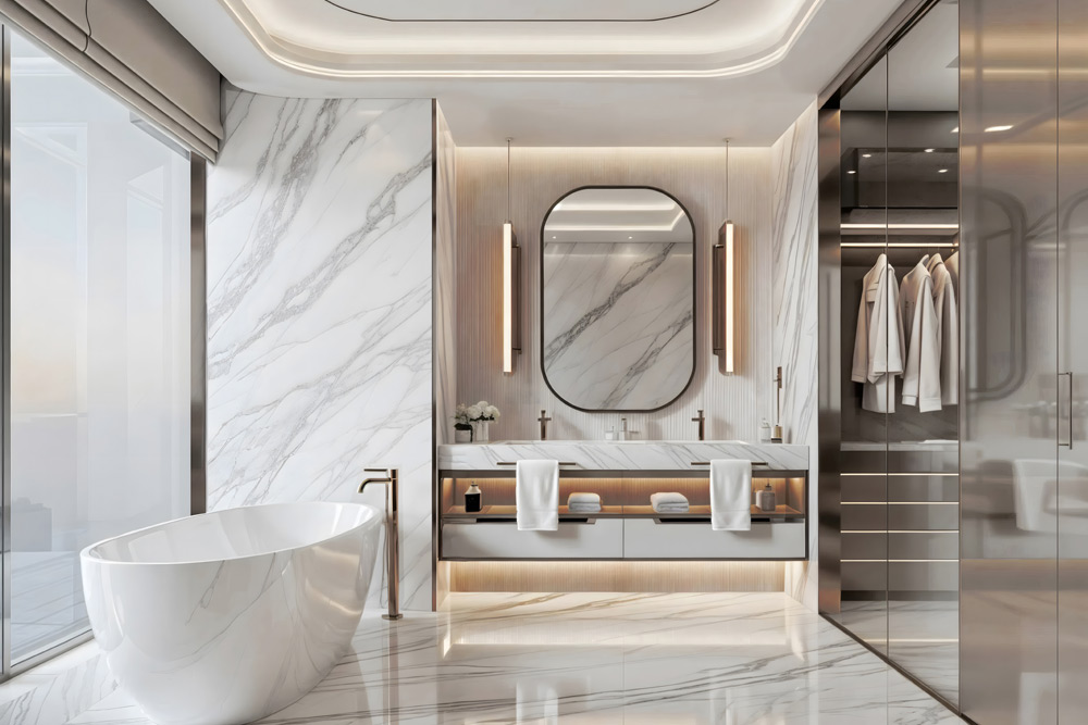 Artist's impression of a private bedroom setting
